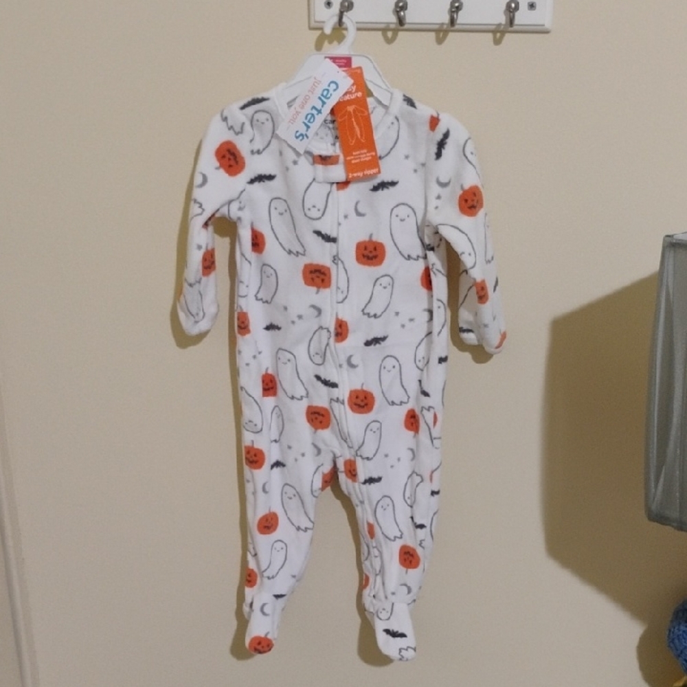 Carter's Halloween Ghost and Pumpkin Footie NWT